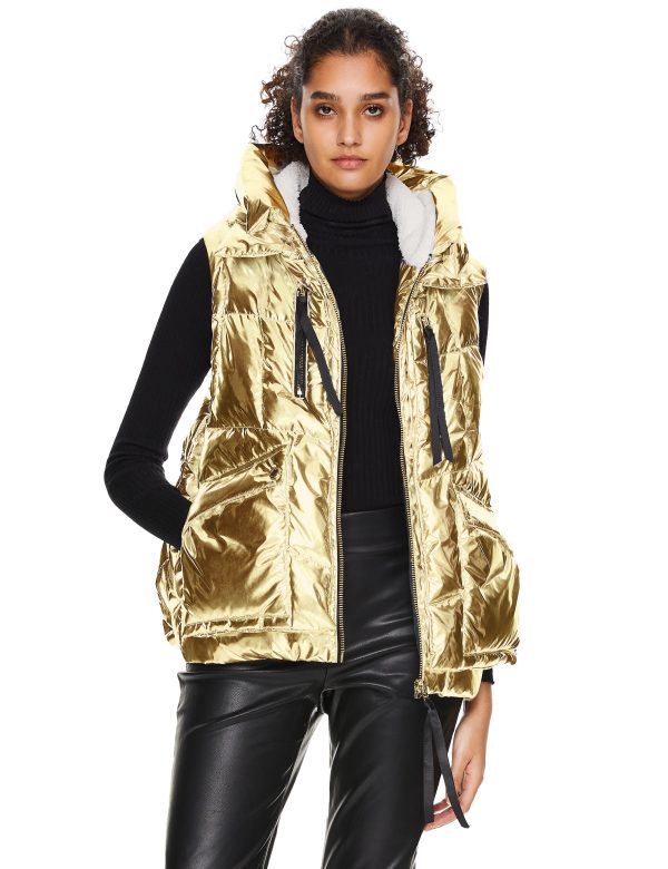 092 Cosmos Cropped Chrome Down Vest - Image 6
