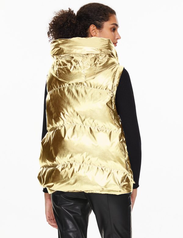 092 Cosmos Cropped Chrome Down Vest - Image 7