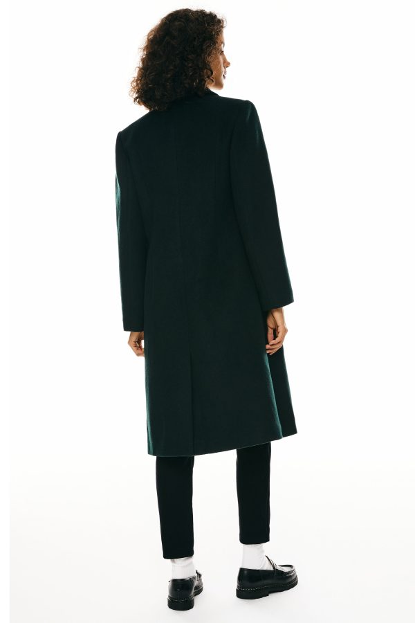 Double Breasted Pea Wool Coat - Image 24