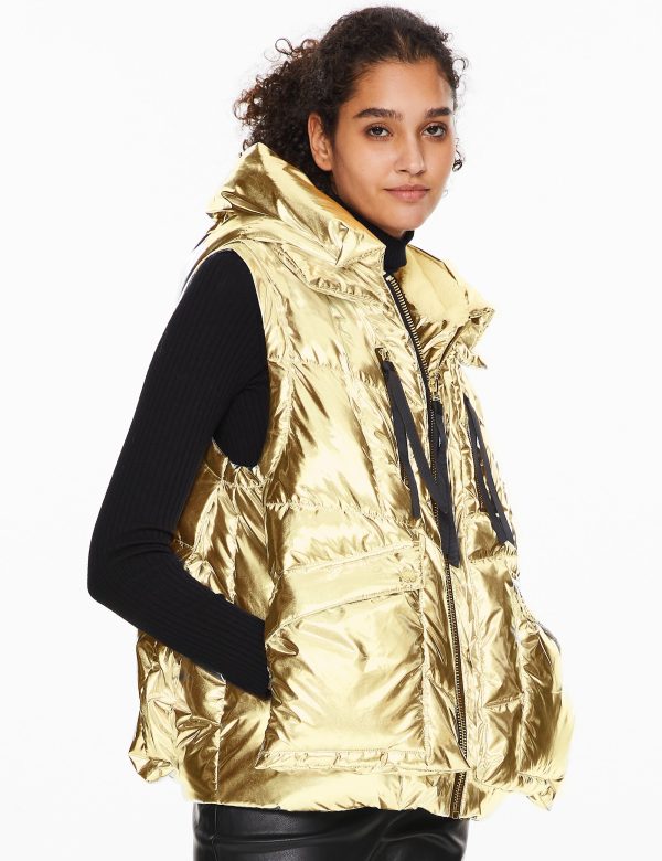 092 Cosmos Cropped Chrome Down Vest - Image 8