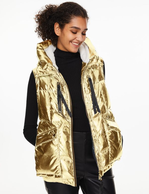 092 Cosmos Cropped Chrome Down Vest - Image 9