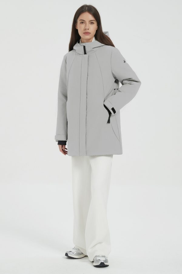 Hooded Winter Warm Parka Jacket Full Zip Lightweight - Image 14