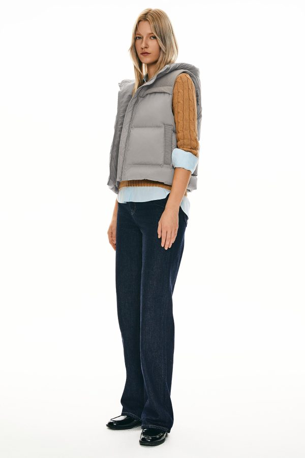 Hooded Puffer Down Vest Cropped Zip Up Lightweight - Image 21