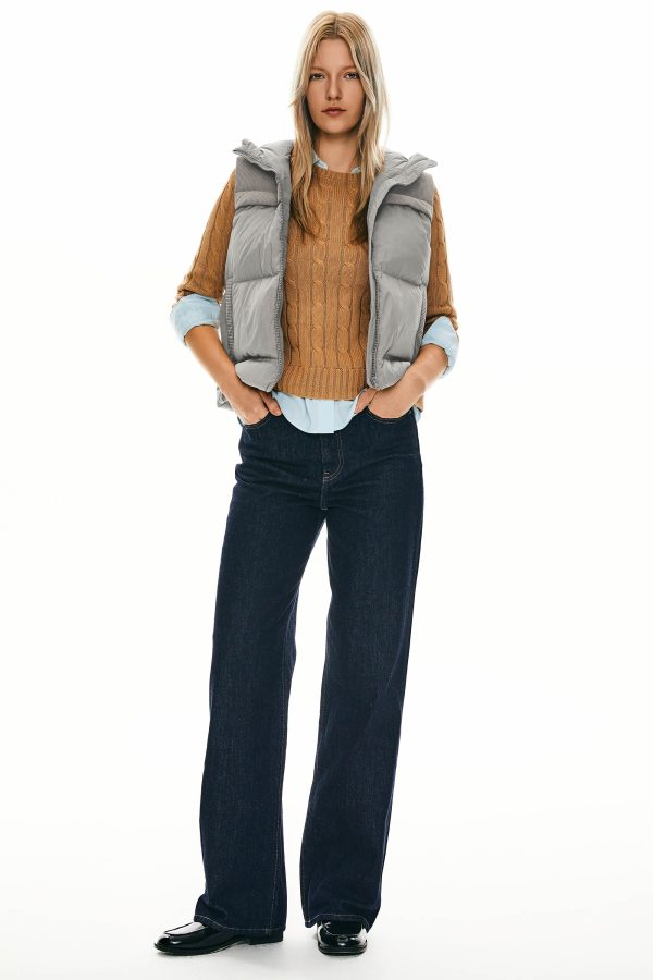 Hooded Puffer Down Vest Cropped Zip Up Lightweight - Image 16