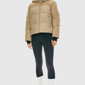 Cropped Down Puffer Jacket Winter Hooded