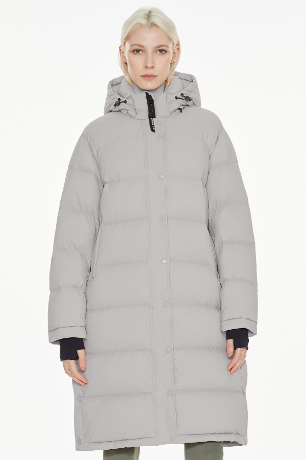 Aurora Long Detachable Hooded Down Jacket - Image 21