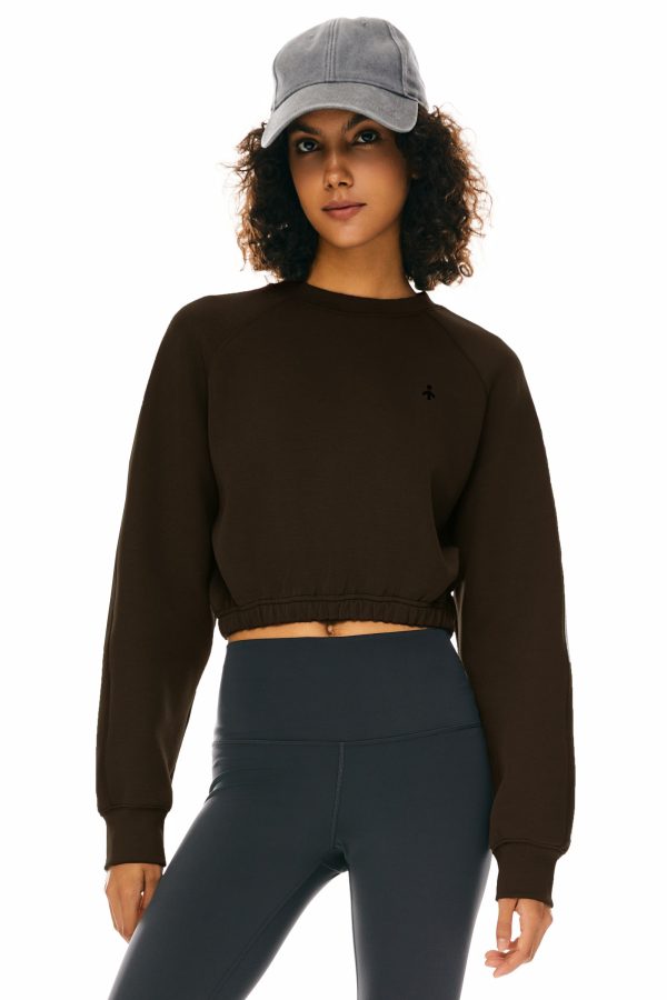 Oversized Cropped Sweatshirt Long Sleeve - Image 18