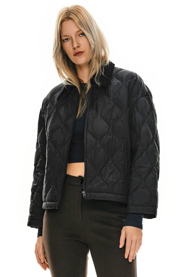Lightweight Cropped Down Puffer Jacket - Image 25