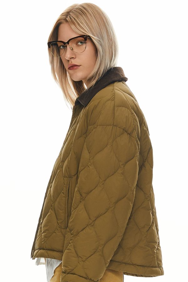 Lightweight Cropped Down Puffer Jacket - Image 12