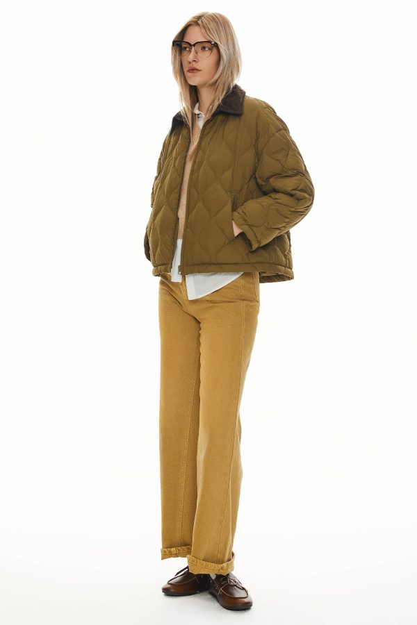 Lightweight Cropped Down Puffer Jacket - Image 10