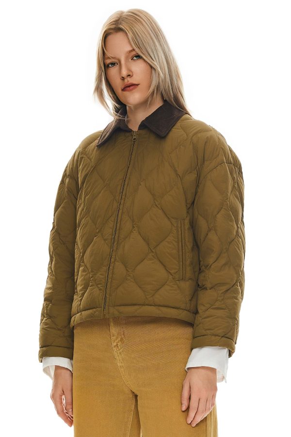 Lightweight Cropped Down Puffer Jacket - Image 9