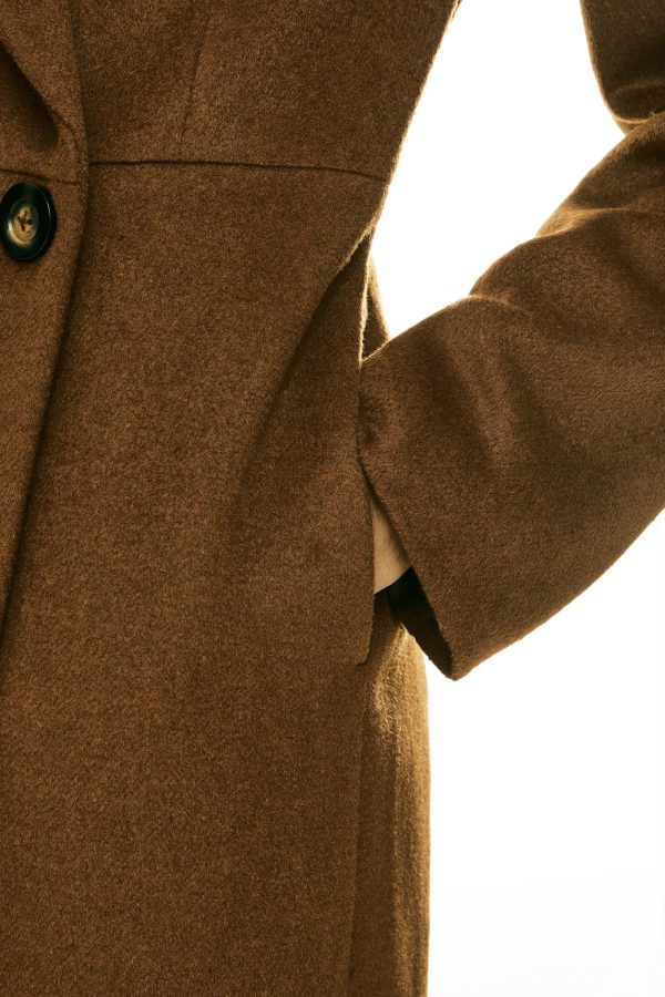 Double Breasted Pea Wool Coat - Image 9