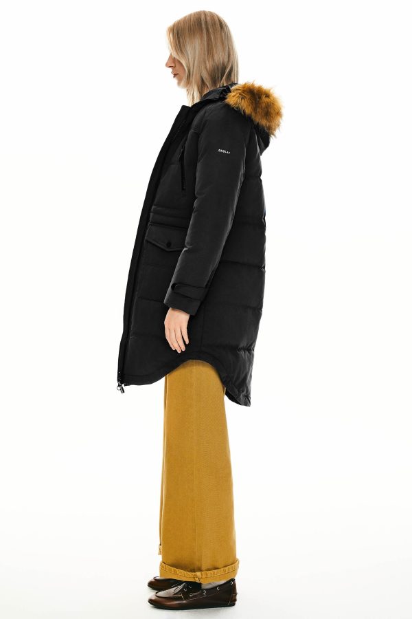Drawstring Hooded Thickened Down Coat - Image 44