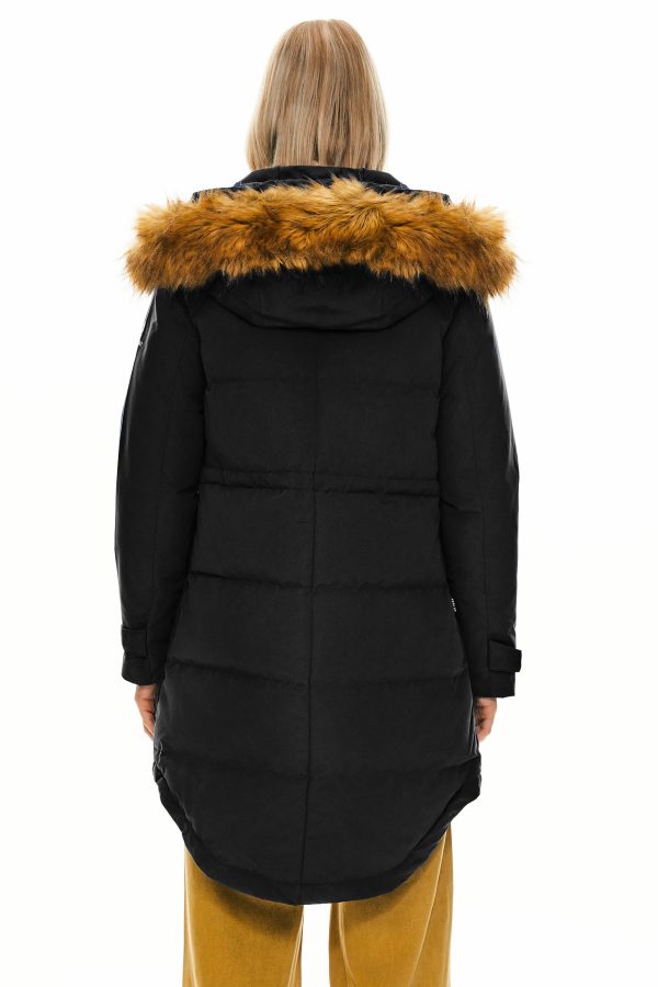 Drawstring Hooded Thickened Down Coat - Image 45