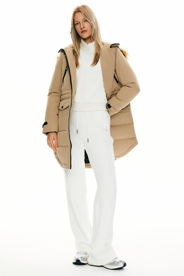 Drawstring Hooded Thickened Down Coat - Image 16