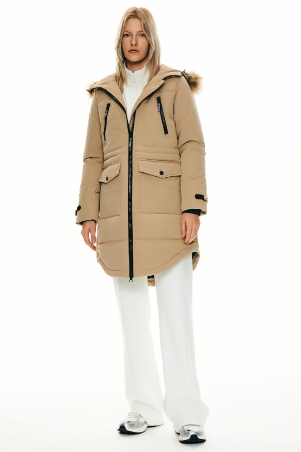 Drawstring Hooded Thickened Down Coat - Image 14