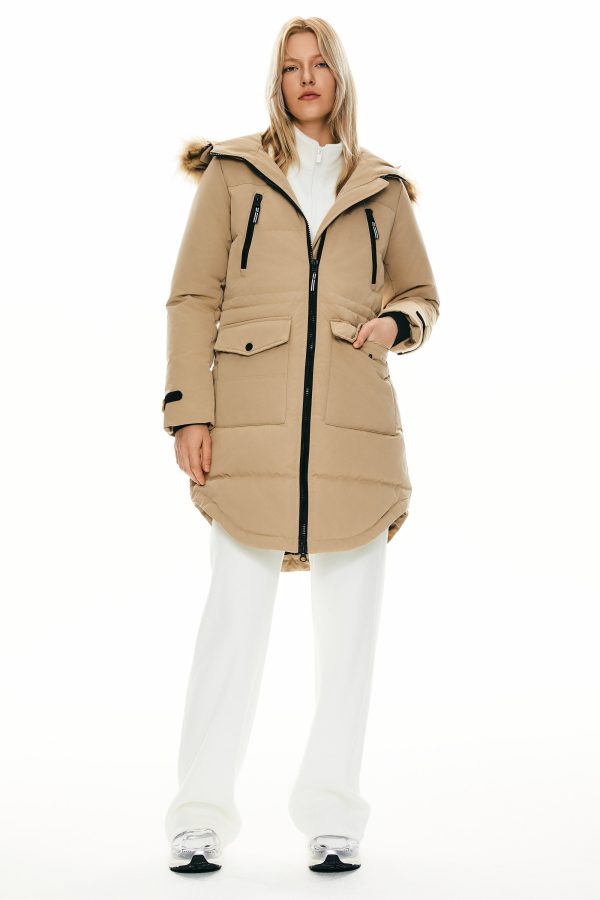 Drawstring Hooded Thickened Down Coat - Image 17