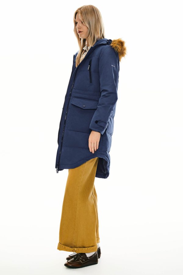 Drawstring Hooded Thickened Down Coat - Image 30