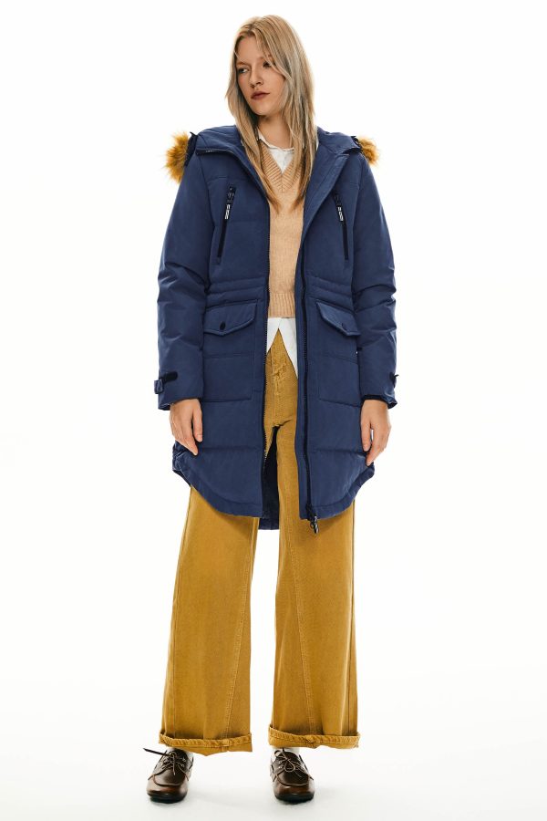 Drawstring Hooded Thickened Down Coat - Image 27