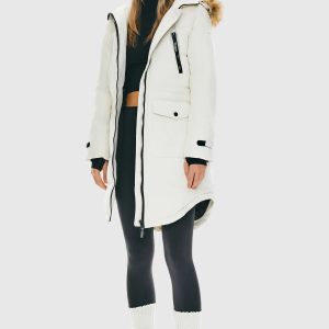 Drawstring Hooded Thickened Down Coat
