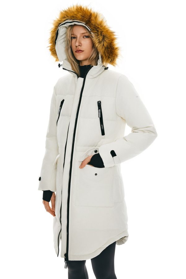 Drawstring Hooded Thickened Down Coat - Image 6