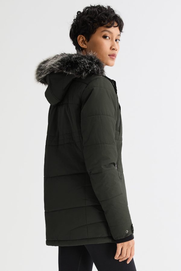 Faux Fur Hooded Mountain Parka Jacket - Image 12