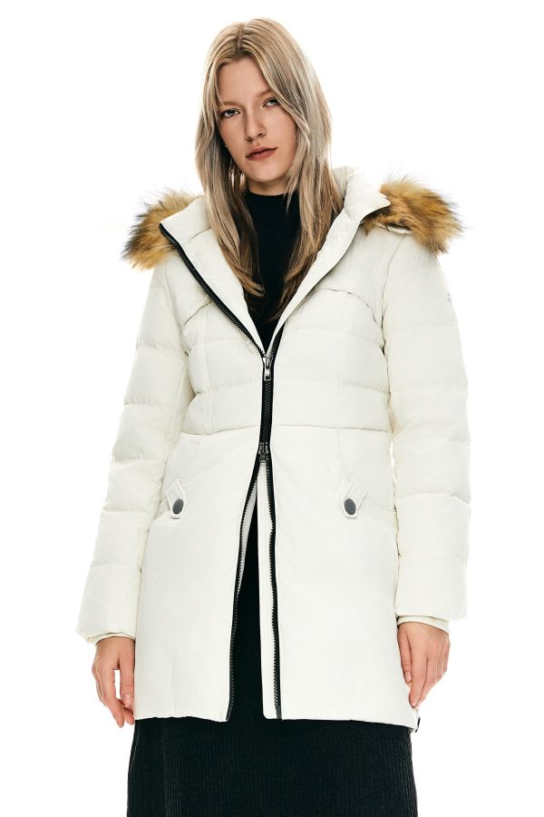 Faux Fur Qulited Puffer Down Jacket - Image 13