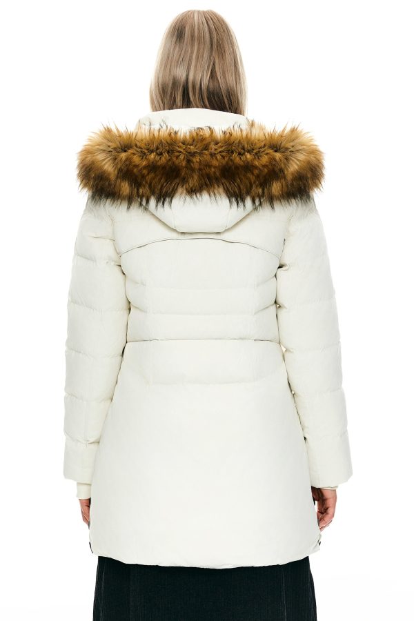 Faux Fur Qulited Puffer Down Jacket - Image 14