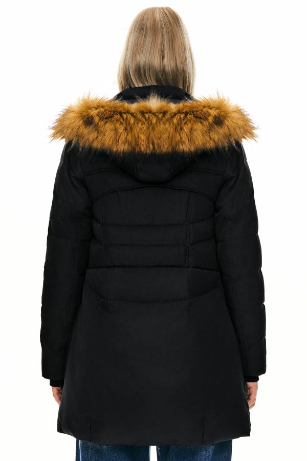 Faux Fur Qulited Puffer Down Jacket - Image 20