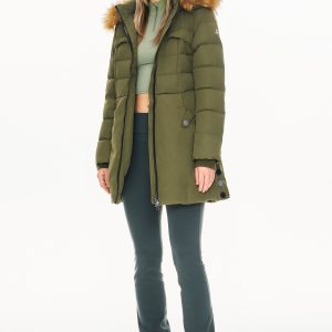 Faux Fur Qulited Puffer Down Jacket