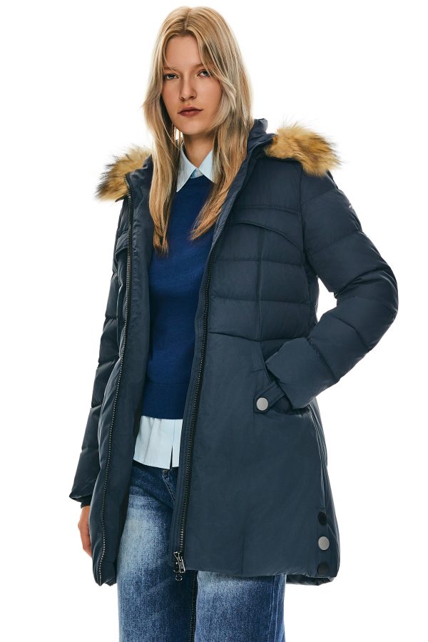 Faux Fur Qulited Puffer Down Jacket - Image 21