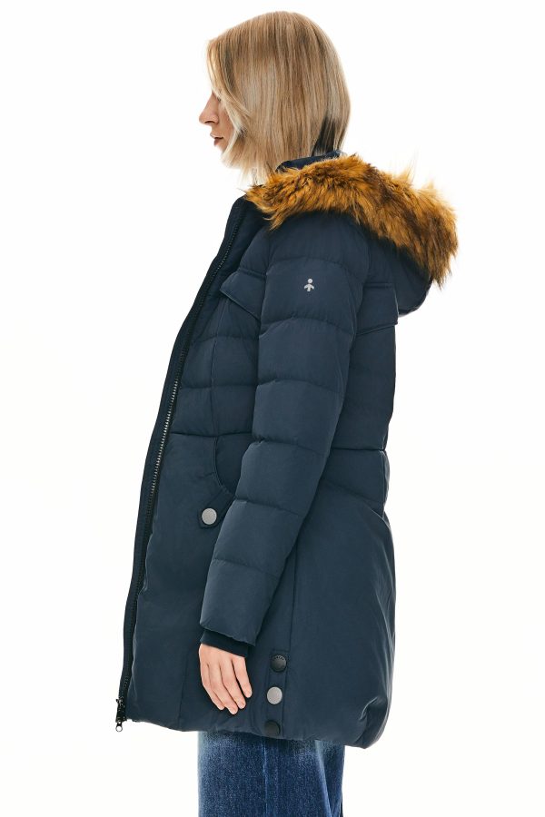 Faux Fur Qulited Puffer Down Jacket - Image 22