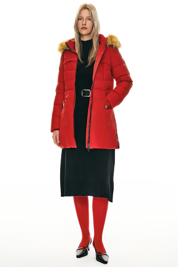 Faux Fur Qulited Puffer Down Jacket - Image 28