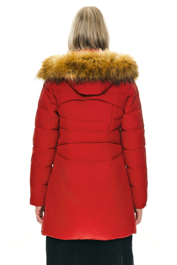 Faux Fur Qulited Puffer Down Jacket - Image 29