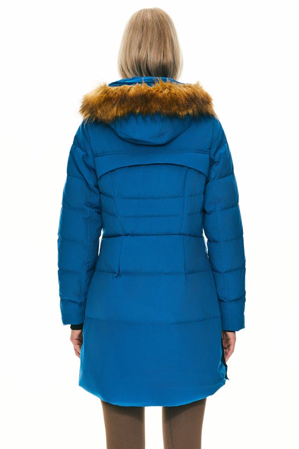 Faux Fur Trim Hood Winter Down Jacket - Image 12
