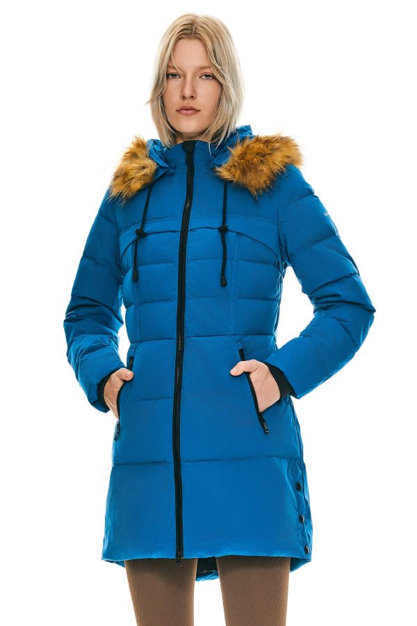 Faux Fur Trim Hood Winter Down Jacket - Image 11