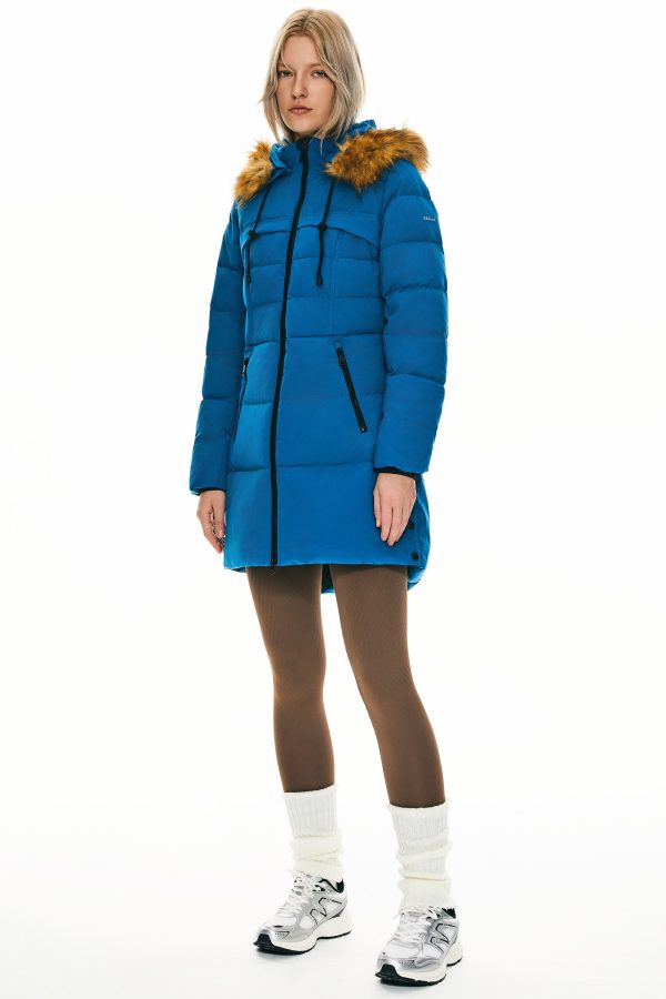 Faux Fur Trim Hood Winter Down Jacket - Image 9