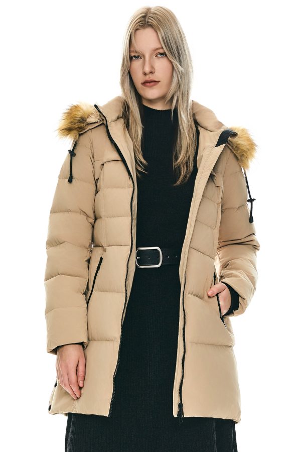Faux Fur Trim Hood Winter Down Jacket - Image 6