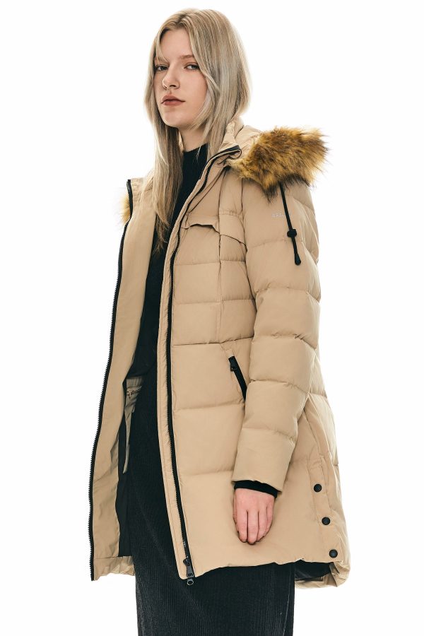 Faux Fur Trim Hood Winter Down Jacket - Image 8