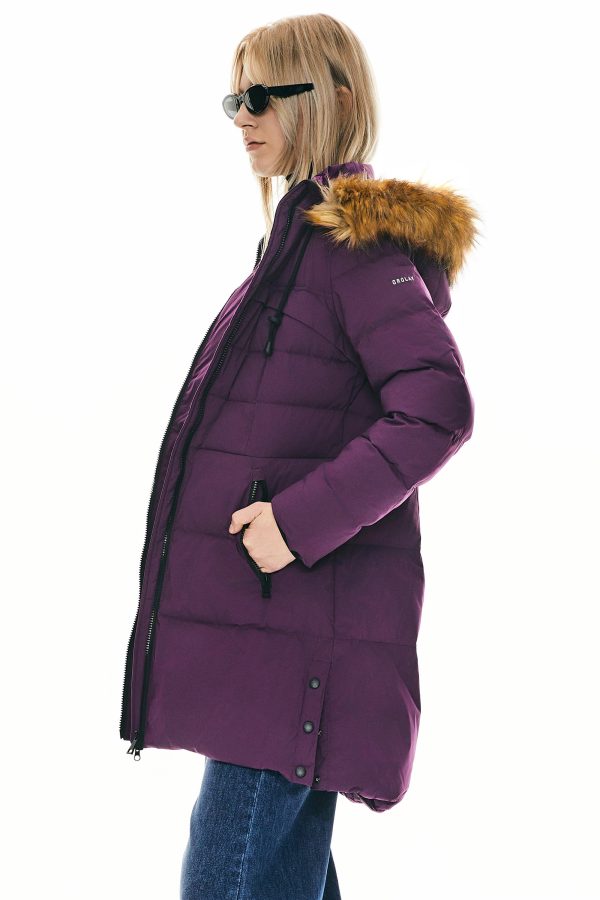 Faux Fur Trim Hood Winter Down Jacket - Image 19