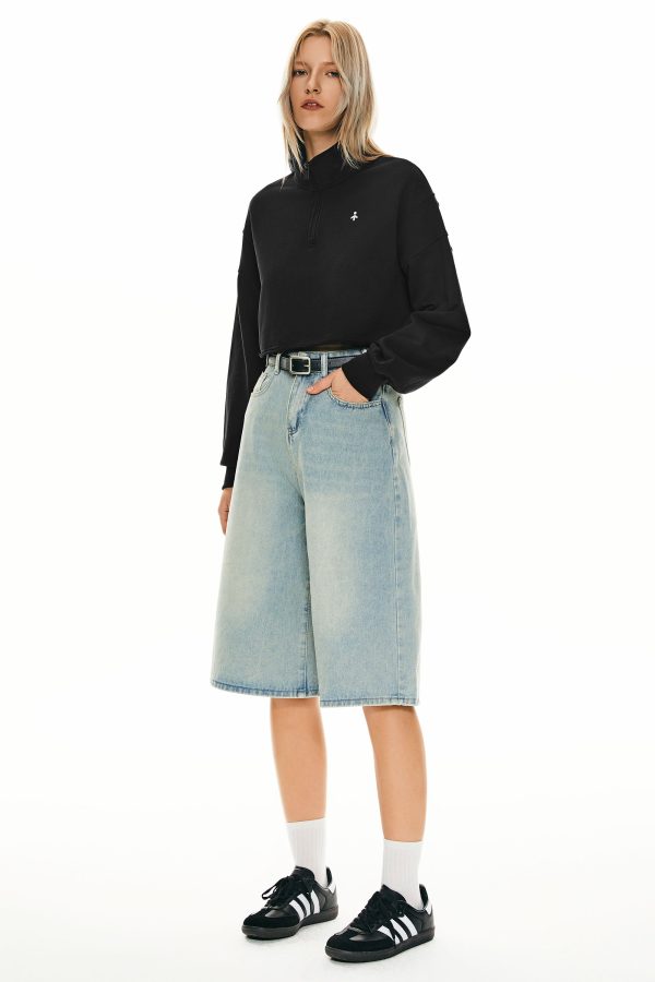 Half Zip Crop Sweatshirts - Image 24