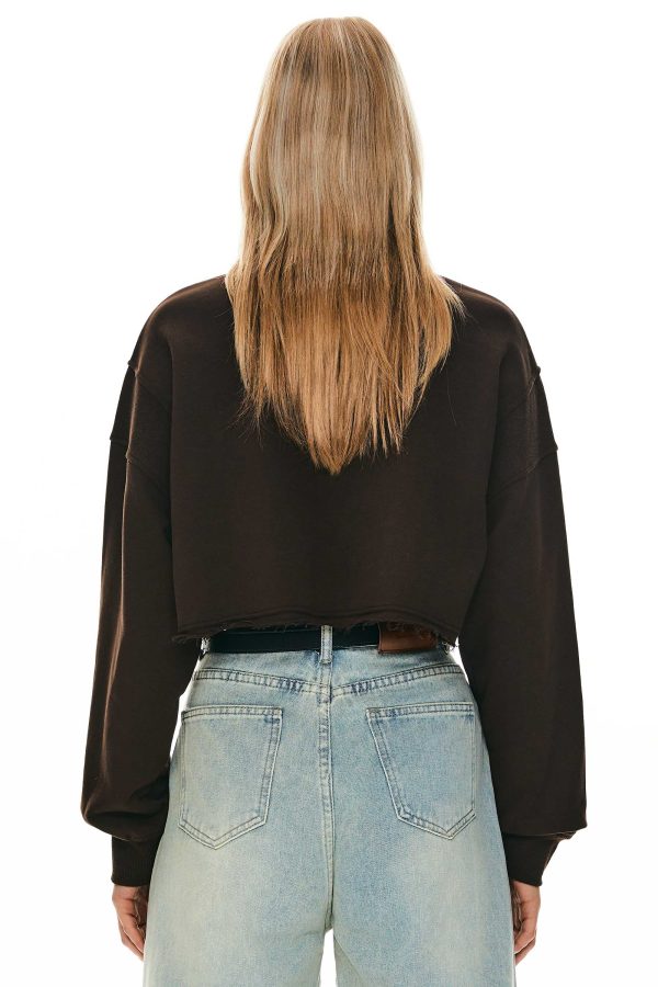 Half Zip Crop Sweatshirts - Image 21