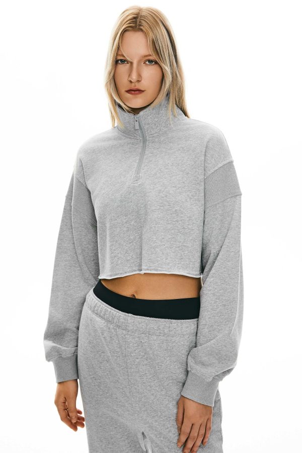 Half Zip Crop Sweatshirts - Image 8
