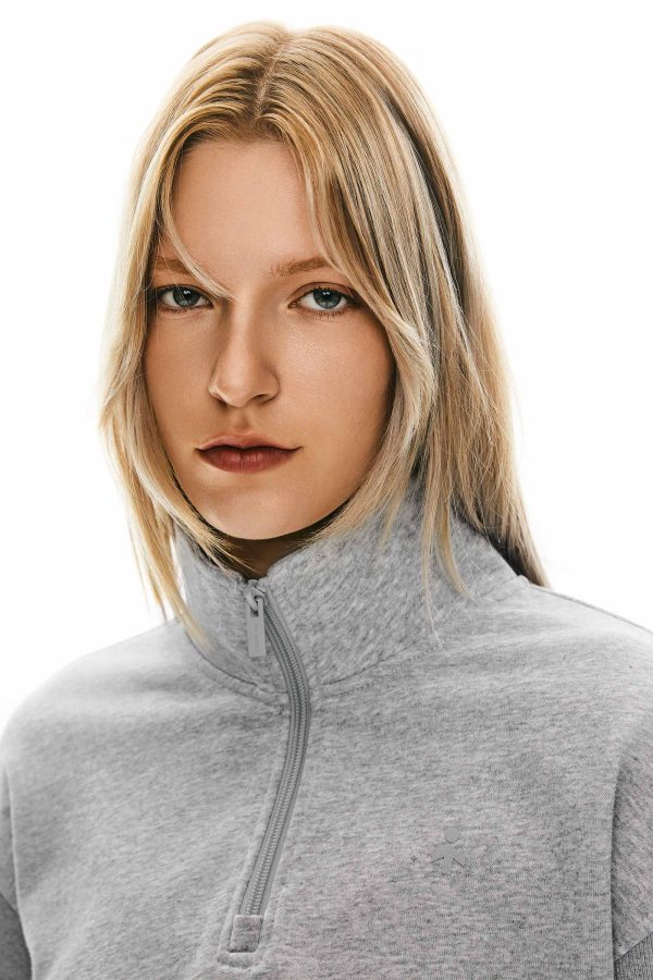 Half Zip Crop Sweatshirts - Image 9