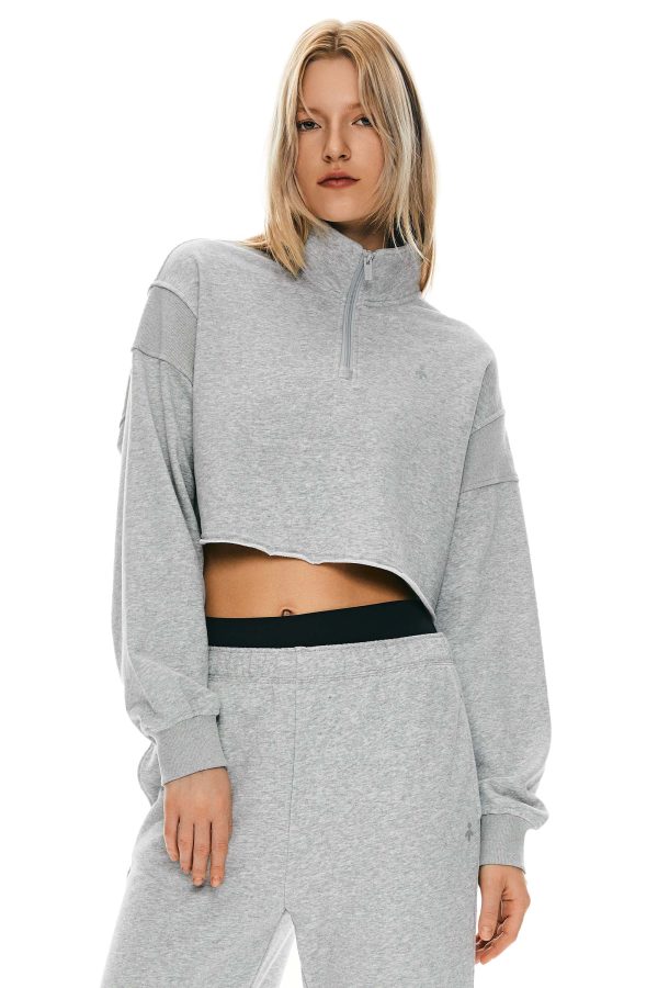 Half Zip Crop Sweatshirts - Image 11