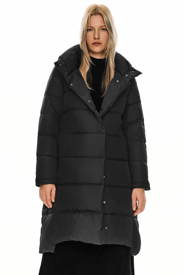 Hooded Winter Two-Way Zipper Down Coat - Image 10