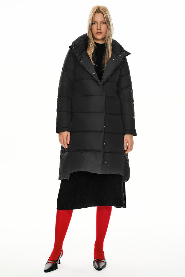 Hooded Winter Two-Way Zipper Down Coat - Image 14