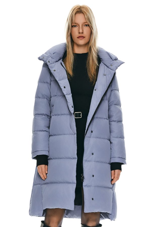 Hooded Winter Two-Way Zipper Down Coat - Image 20
