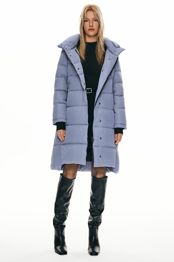 Hooded Winter Two-Way Zipper Down Coat - Image 19