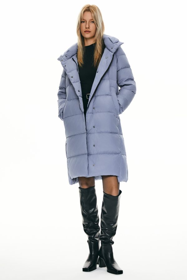 Hooded Winter Two-Way Zipper Down Coat - Image 23